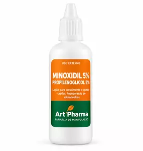 Minoxidil 5% Propilenoglicol 5% Solução 100ml - R$ 42,00