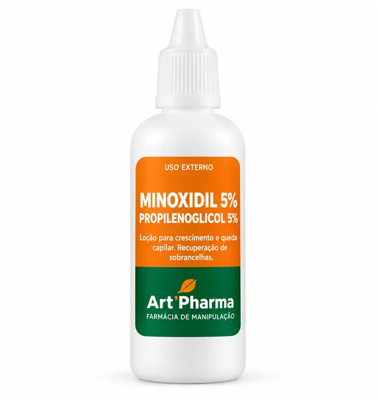 Minoxidil 5% Propilenoglicol 5% Solução 100ml - R$ 42,00